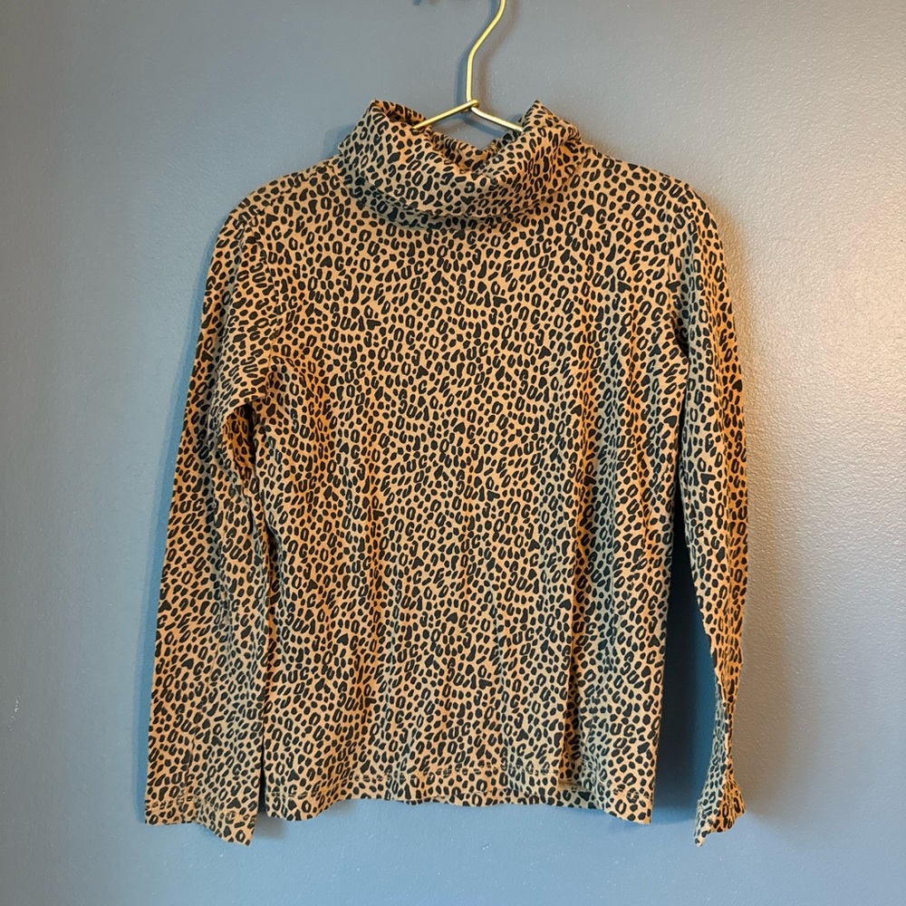 Crewcuts Leopard Print Turtleneck